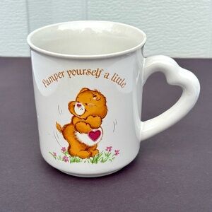 Care Bear Tenderheart Bear Heart Handle Mug 1983 American Greeting Stoneware